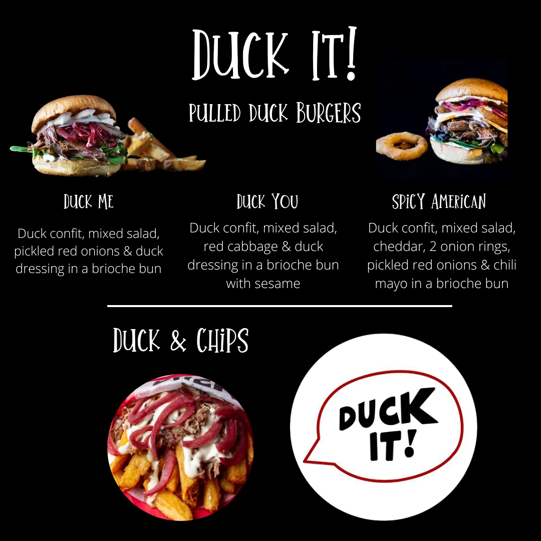 Duck It foodtruck menu